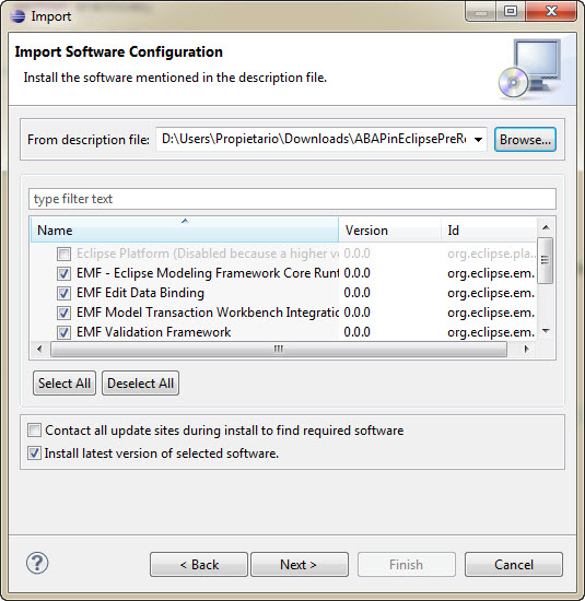 C digo de retorno abap in eclipse aie instalaci n
