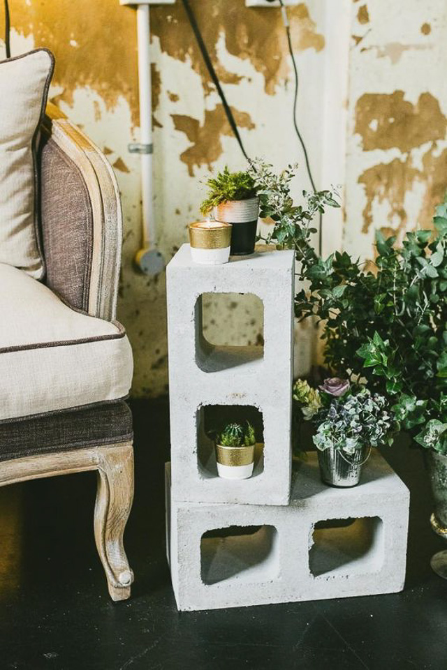 boda industrial idea decoración wedding decor cemento concret