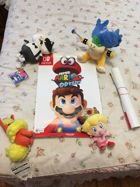 Super Mario Odyssey poster Super Mario Odyssey Nintendo Switch poster NY store Baby Peach Ludwig Judd Flareon plushie