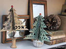 Make Christmas Trees from Vintage Bingo Cards