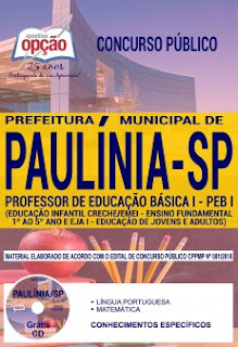 baixar Apostila Prefeitura de Paulínia SP PDF 