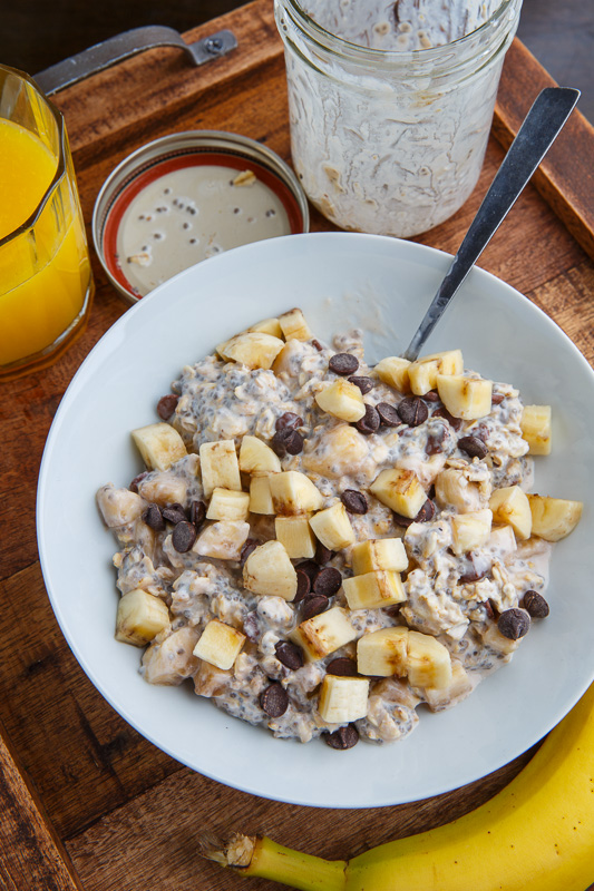 Banana and Chocolate Chip Overnight Oatmeal Banana and Chocolate Chip Overnight Oatmeal