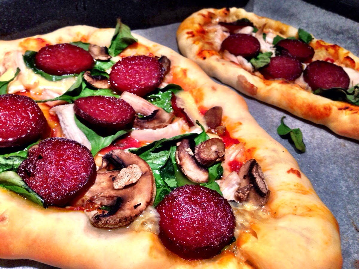 Sociolatte Homemade mozzarella stuffed crust salami pizza + recipe