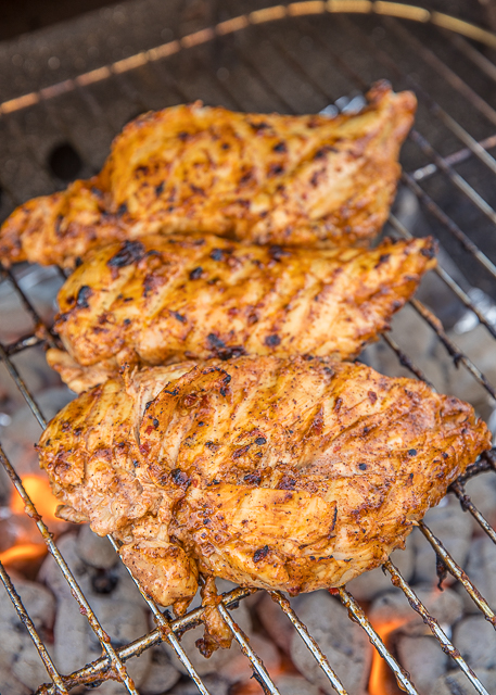 Spicy BBQ Ranch Grilled Chicken - seriously delicious chicken!! Only 4 ingredients - BBQ sauce, Ranch dressing, chili powder and red pepper flakes. Let the chicken marinate overnight for maximum flavor!! This is a favorite in our house!! We always grill extra chicken for leftovers - SO good! #grilling #chicken #grilledchicken #bbq Spicy BBQ Ranch Grilled Chicken - seriously delicious chicken!! Only 4 ingredients - BBQ sauce, Ranch dressing, chili powder and red pepper flakes. Let the chicken marinate overnight for maximum flavor!! This is a favorite in our house!! We always grill extra chicken for leftovers - SO good! #grilling #chicken #grilledchicken #bbq