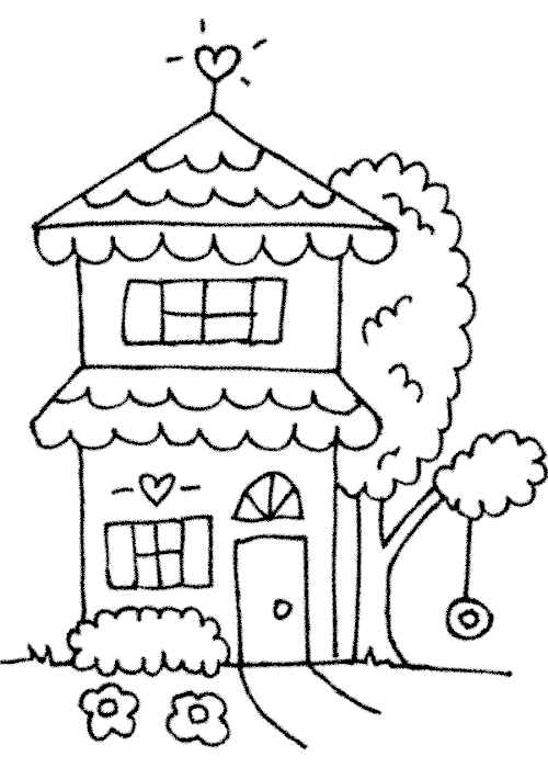 gambar mewarnai rumah