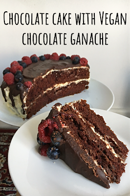 Chocolate Cake with Vegan Chocolate Ganache