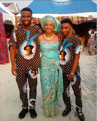 1 Ibinabo Fiberesima pictured with her kids at her father's coronation