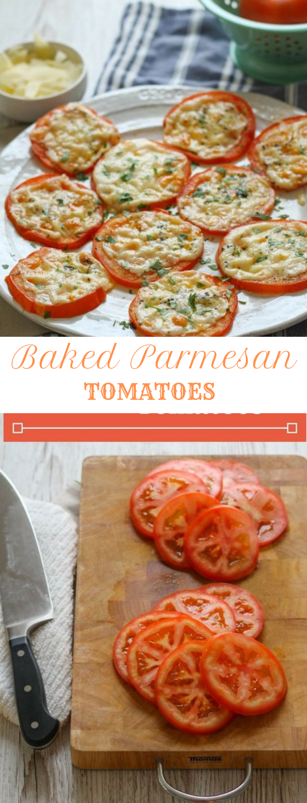 BAKED PARMESAN TOMATOES #tomatoes #vegetarian