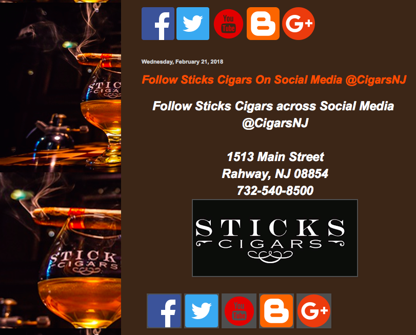 CigarsNJ Sticks Cigars, Rahway New Jersey (Video)