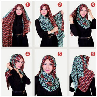 Contoh Tutorial Cara Pakai Hijab Modern Syar'i