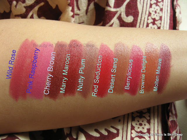 Oriflame the ONE Matte Lipsticks Swatches