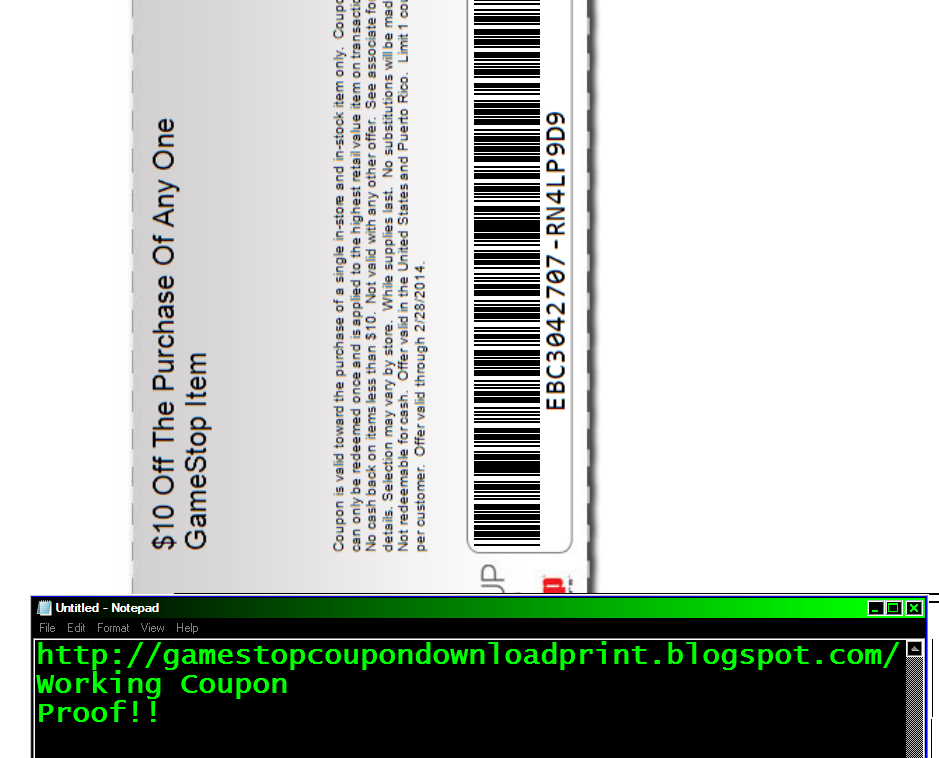 Gamestop Coupon 10 Download and Print Working
