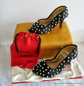 Veena's Art of Cakes: How to make a Gum Paste Stiletto, Louboutin Shoe ...