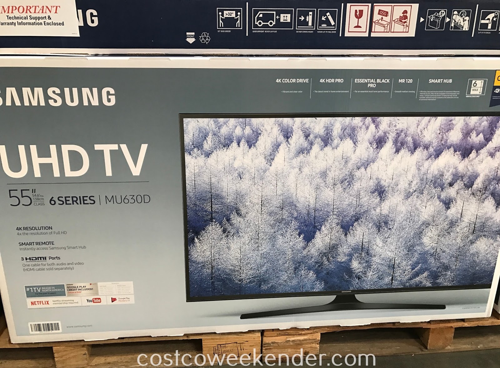 Samsung UN55MU630D 55" 4K UHD LED LCD TV Costco Weekender