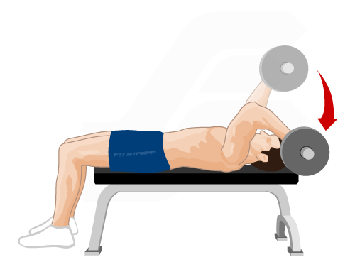 lying triceps dumbbell extension