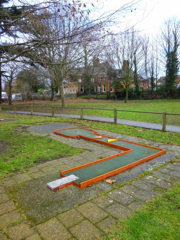Minigolf course at Woodlands Park in Gravesend, Kent