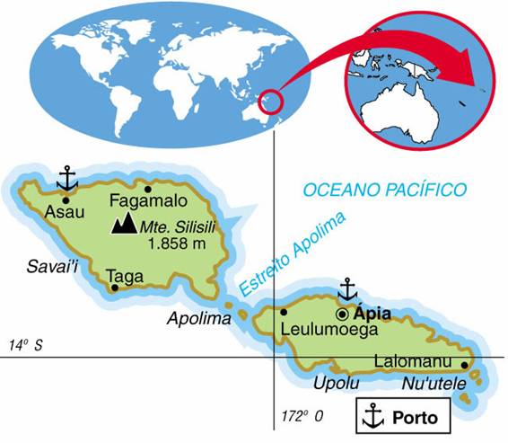 Samoa, Aspectos Gerais de Samoa SAMOA - ASPECTOS GEOGRÁFICOS E SOCIAIS DE SAMOA