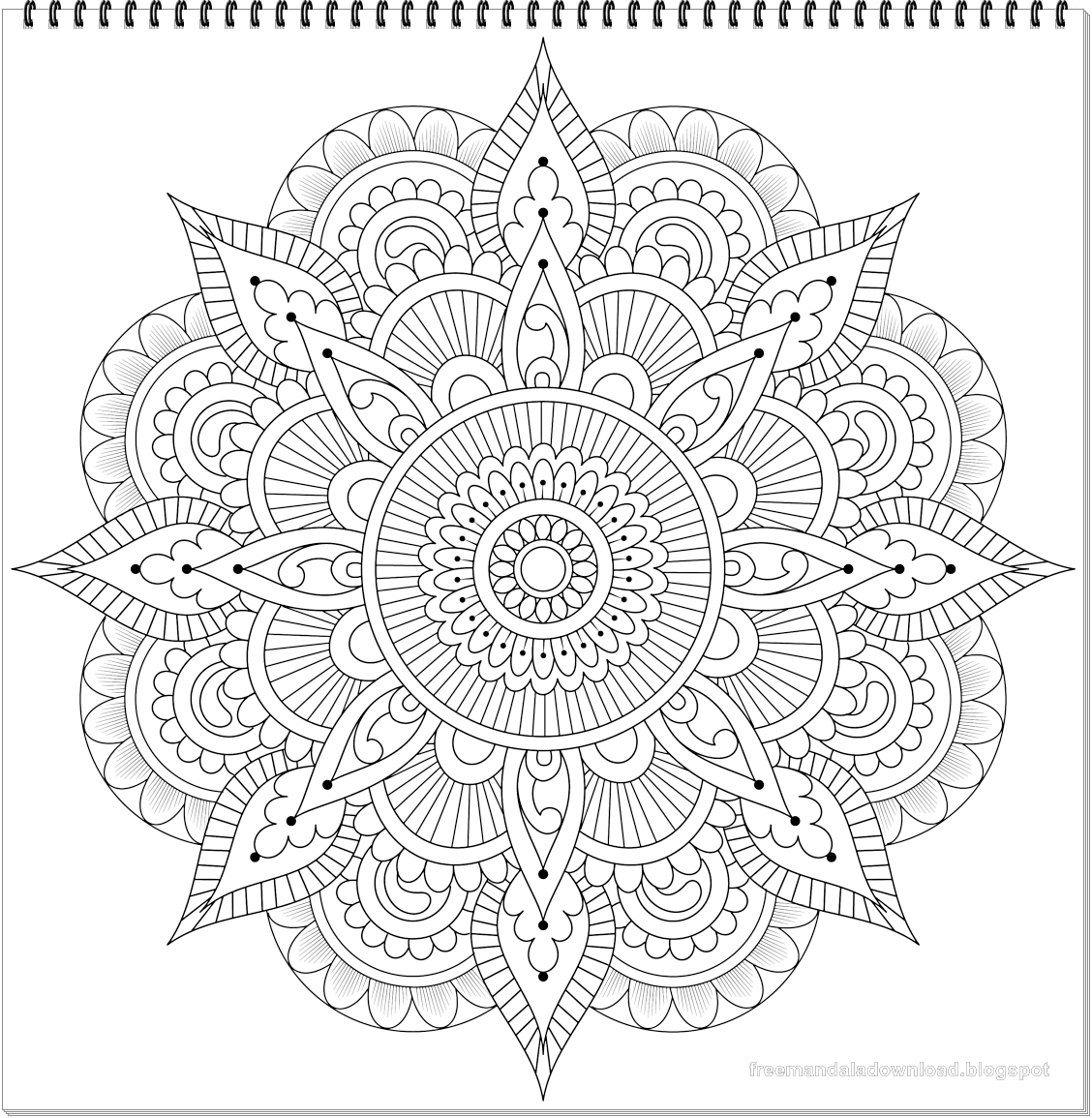 Schöne Mandala-Malvorlagen Super Qualität ~ Free Mandala
