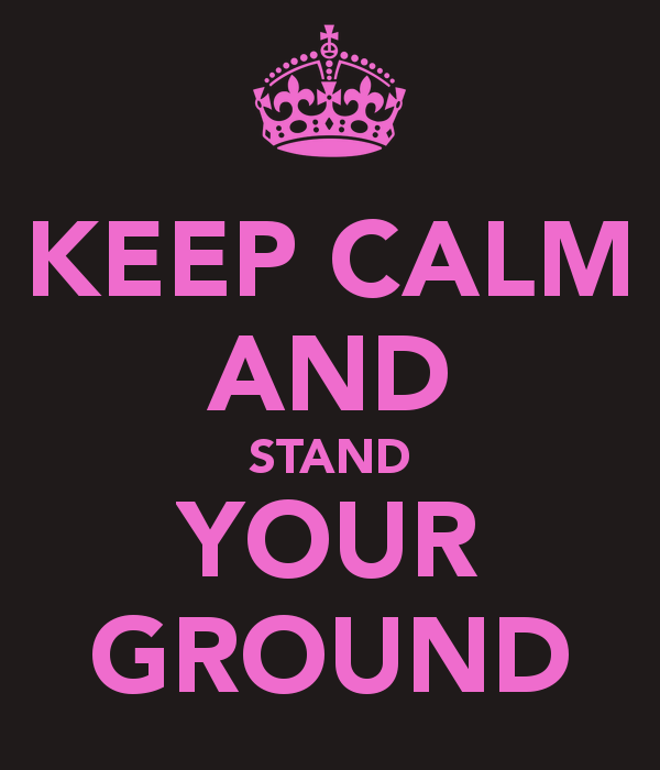 You stand on your