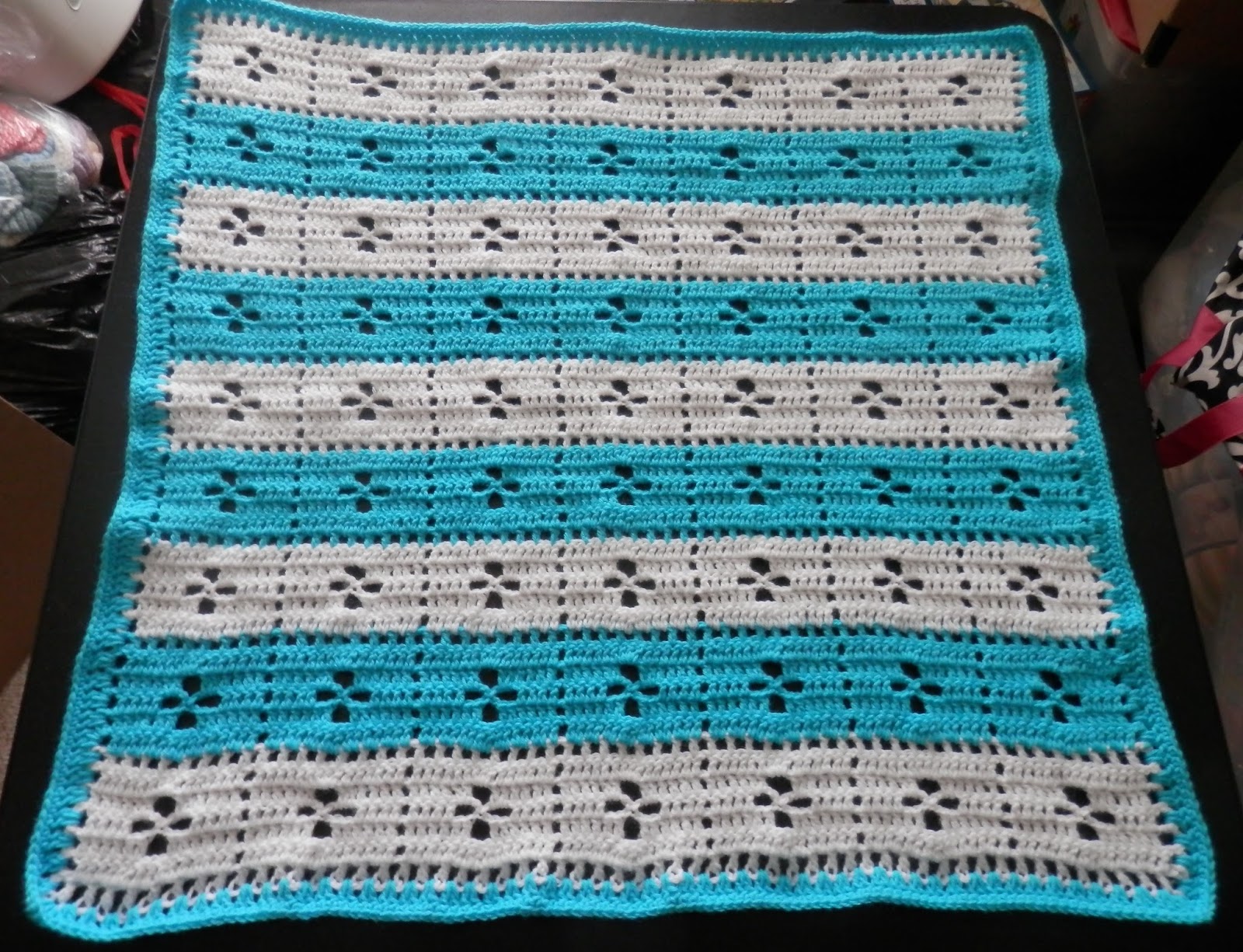 Karens Crocheted Garden of Colors Call The Midwife Baby Blanket
