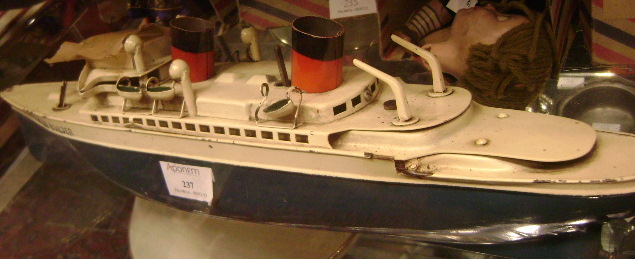 Bateau Jouet MS TOY Commodore – Hors-Bord, Vintage 70, Allemagne, Plastique