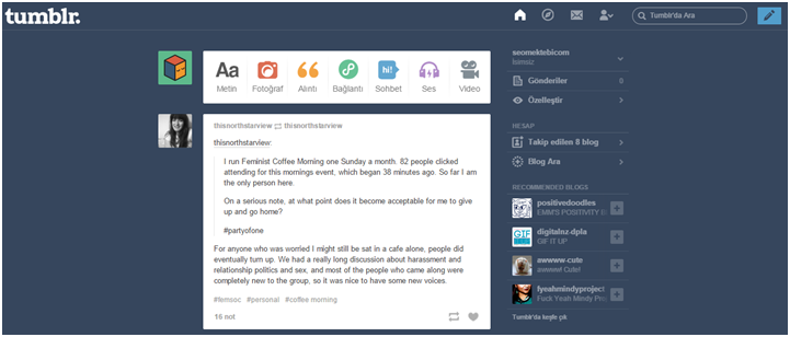 Yeni Yapısıyla Tumblr Üye Olma Yeni Yapısıyla Tumblr Üye Olma