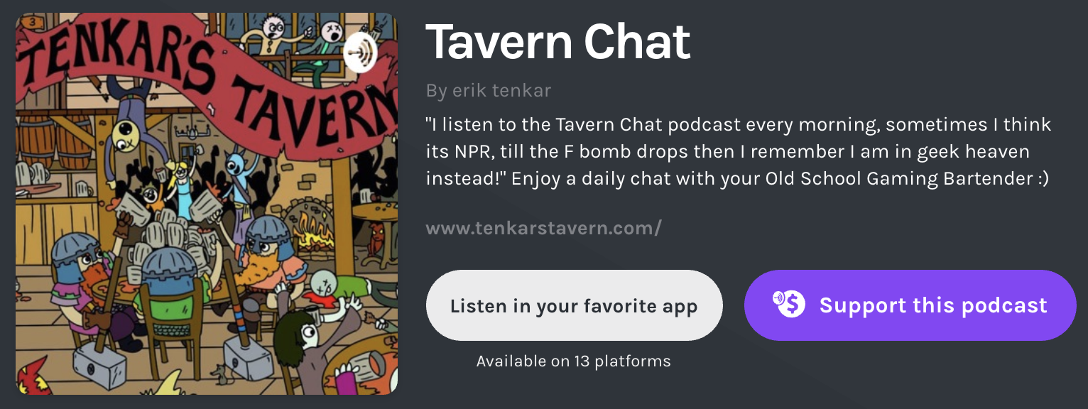 Tenkars Tavern Tavern Chat Podcast Weekly Roundup For The Week Of