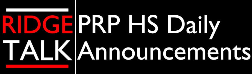 PRP HS Daily Announcements