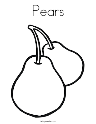 Pear coloring page 3
