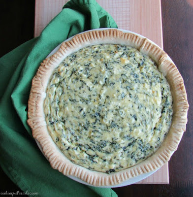 whole feta and spinach pie