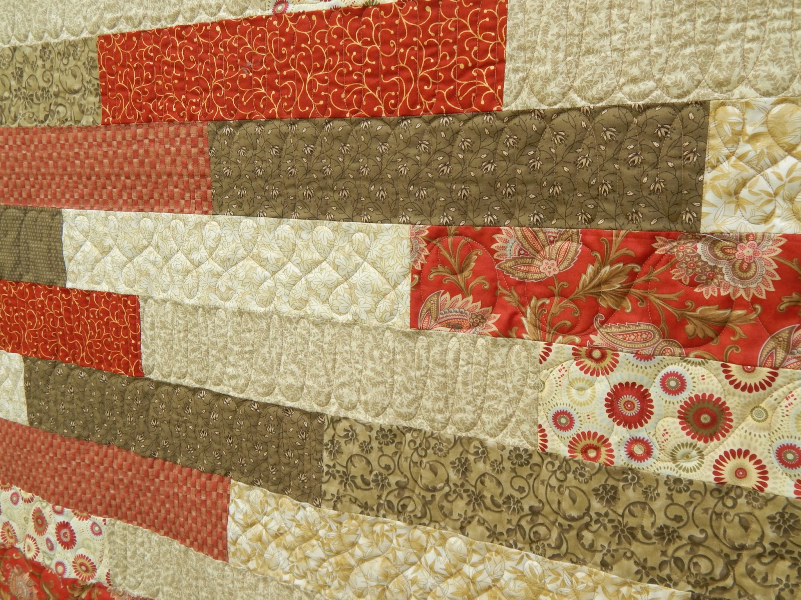The Fleming's Nine Green and Red Chunky Race Quilt