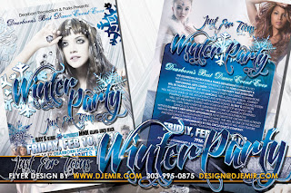 Teen Winter Party Flyer Design