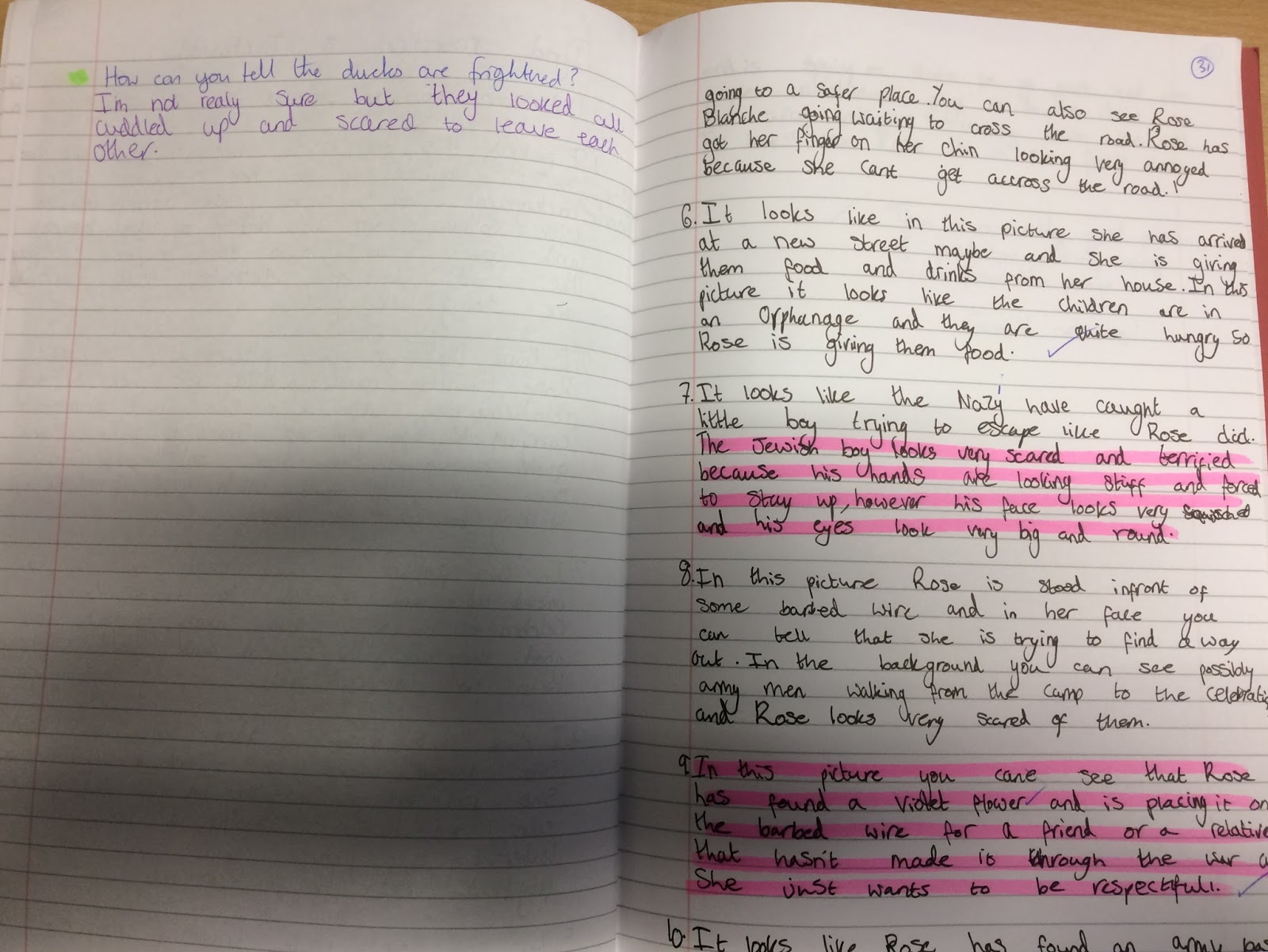 Boy in striped pyjamas and rose blanche essay picture