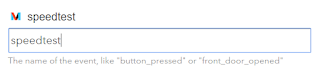 IFTTT speedtest script name