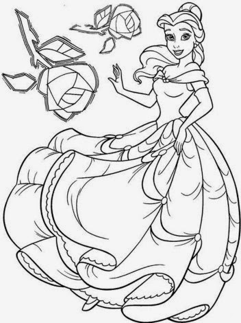 Belle Beauty and the Beast coloring.filminspector.com