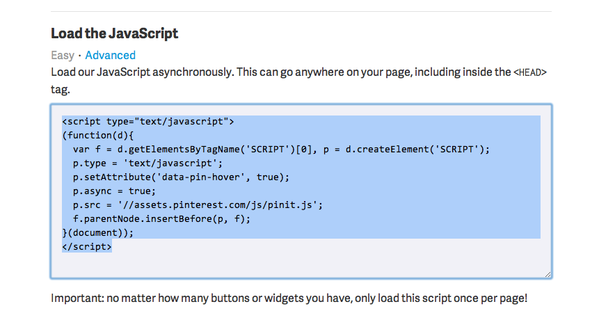 Sew Many Ways...: How to Add a Pinterest Image Hover "Pin It" Button