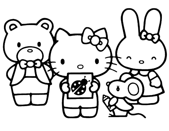 Gambar Mewarnai Hello Kitty Gambar Mewarnai Hello Kitty