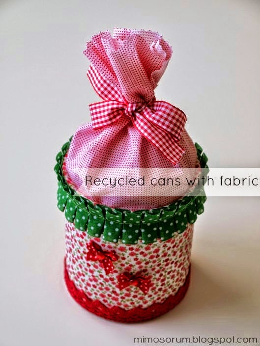 Como reciclar una lata utilizando tela by Mimosorum