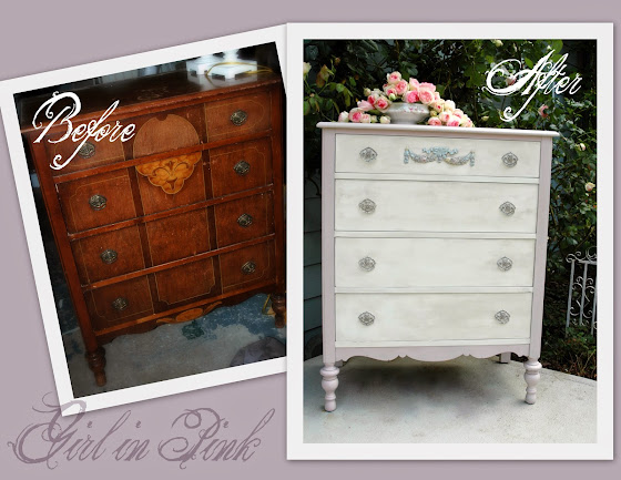 A Girly Dresser Makeover and Piles of Roses