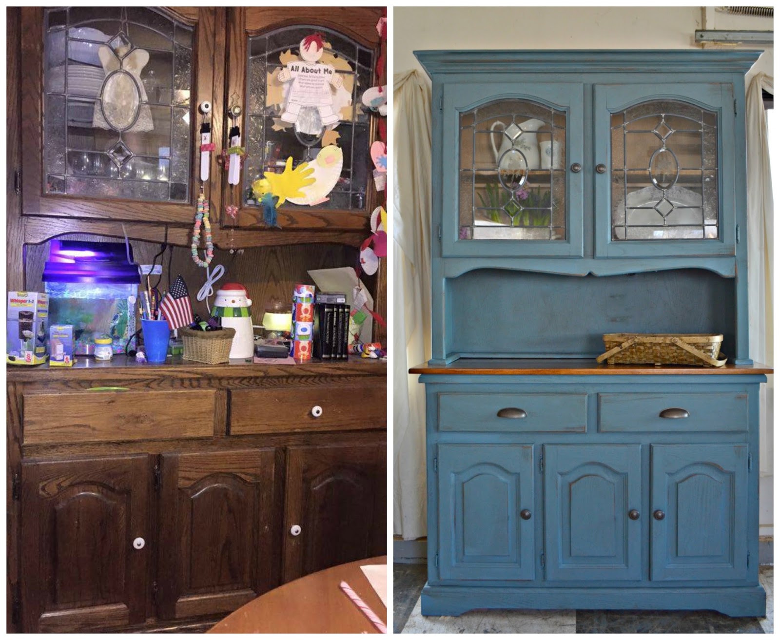 Heir and Space A Vintage Hutch in Blue and Mocha