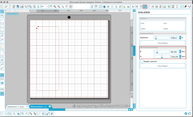 Tinis Plotter Tutorials - Folge 12 - Webbandleiter