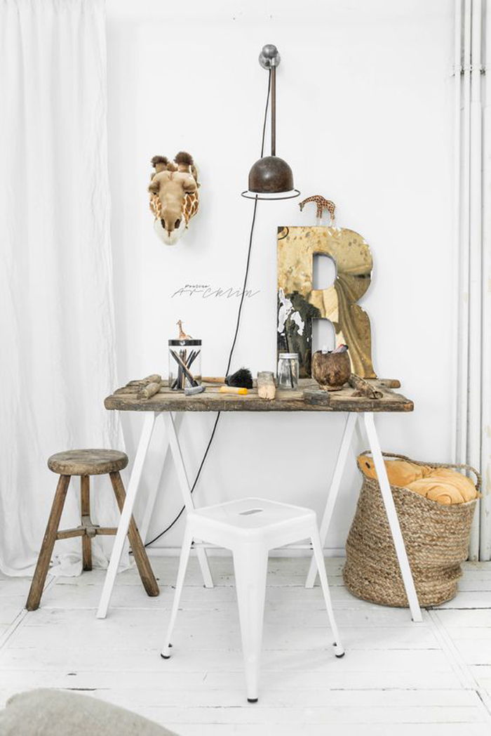 kids industrial table and chairs