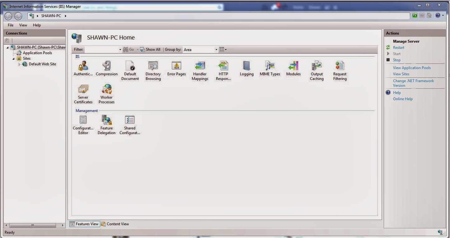 Web Application Development: How To : Install IIS and Create Two Sites