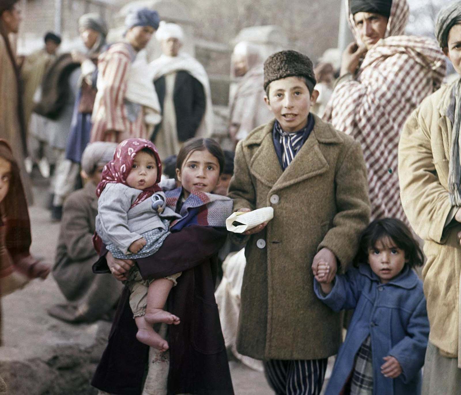 Children in a Kabul street, November, 1961. 