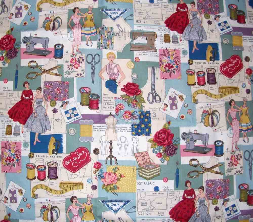 Little Scrap of Cloth Novelty fabric. Day 3