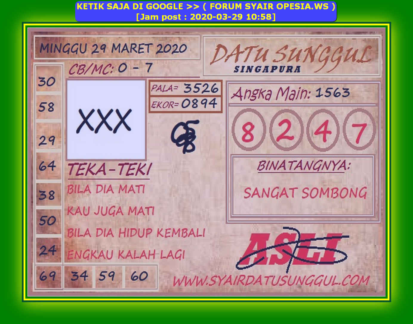 1 New Message Kode Syair Singapore 29 Maret 2020 Forum Syair Togel Hongkong Singapura Sydney 1 New Message Kode Syair Singapore 29 Maret 2020 Forum Syair Togel Hongkong Singapura Sydney