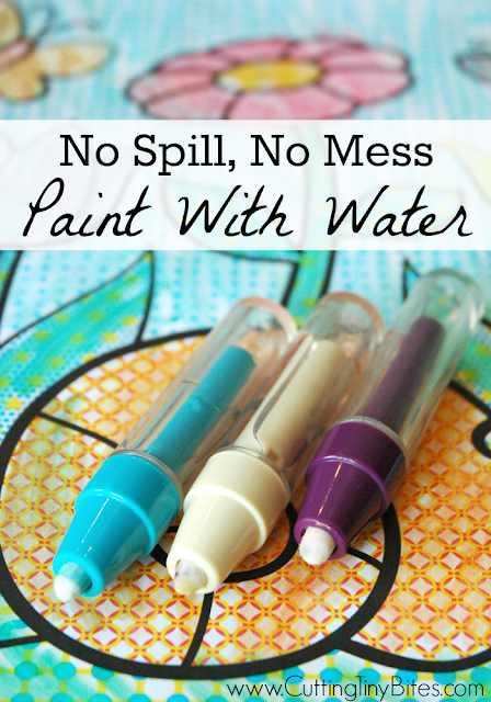 No Spill, No Mess, Paint With Water. Perfect EASY activity for toddlers or preschoolers. Great for restaurants, car travel, keeping busy while you make dinner, or a quiet time box!
