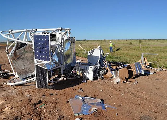 Equipamento satélite da NASA que caiu em uma propriedade