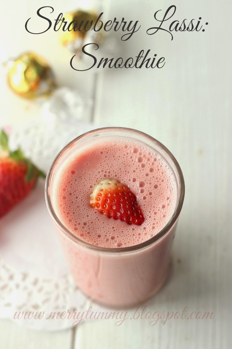Merry Tummy Strawberry Lassi Yogurt Smoothie And A Healthy Menu Idea