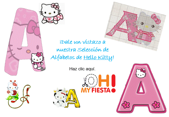 Alfabetos de Hello Kitty. 